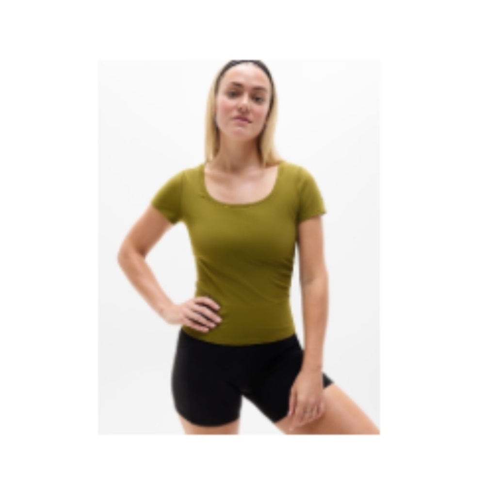 NWOT Athleta Women’s Transcend Scoop Tee-Size XL-Picoline Olive